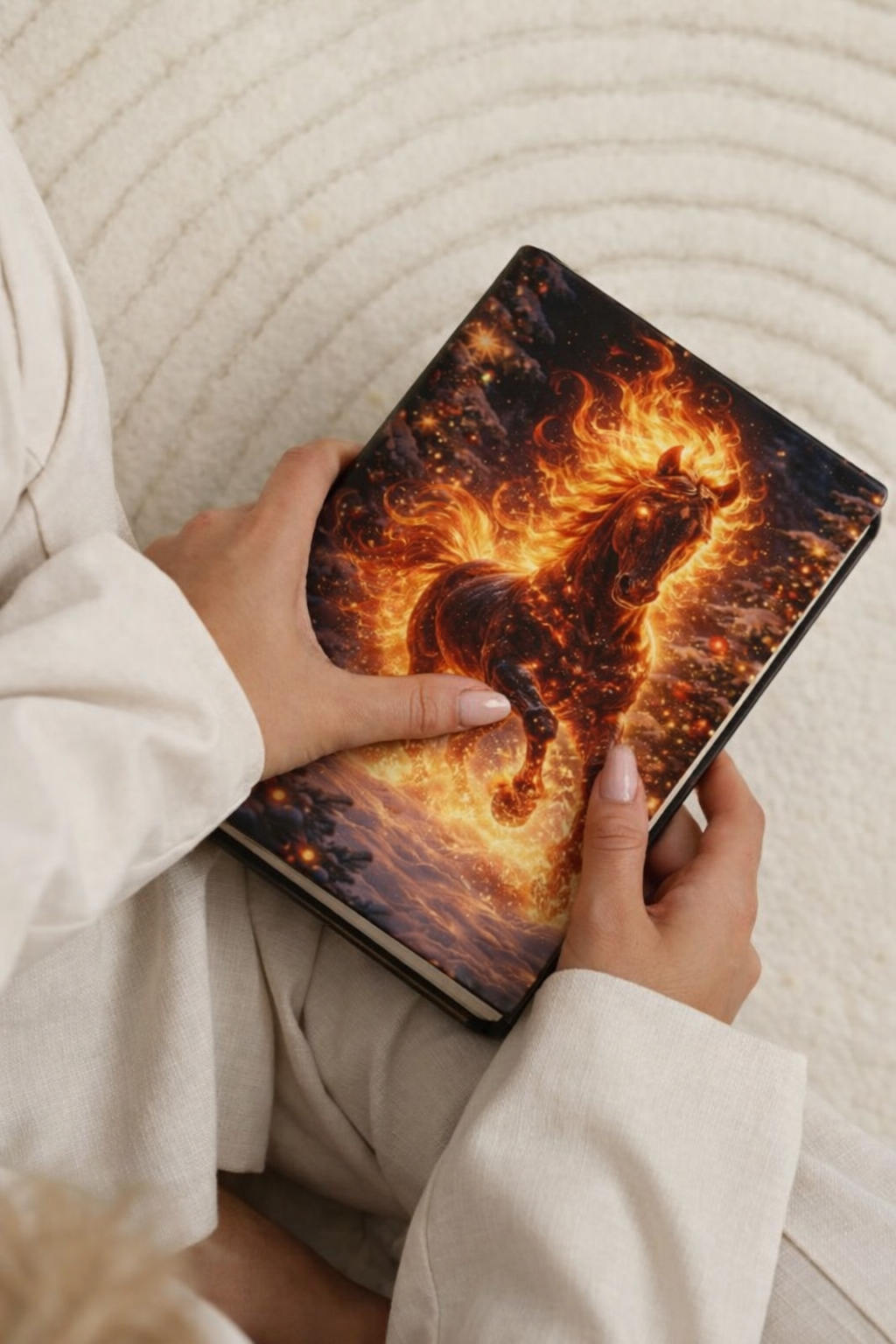 Fire Horse Notebook | Fantasy Flame Journal Hardcover