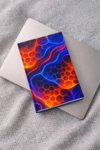 Neon Wave Abstract Notebook | Colorful Aesthetic Journal Hardcover