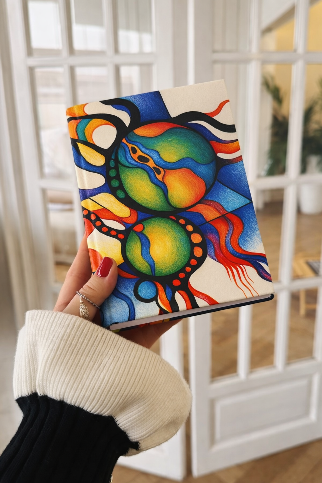 Abstract Color Shapes Notebook | Artistic Modern Journal Hardcover