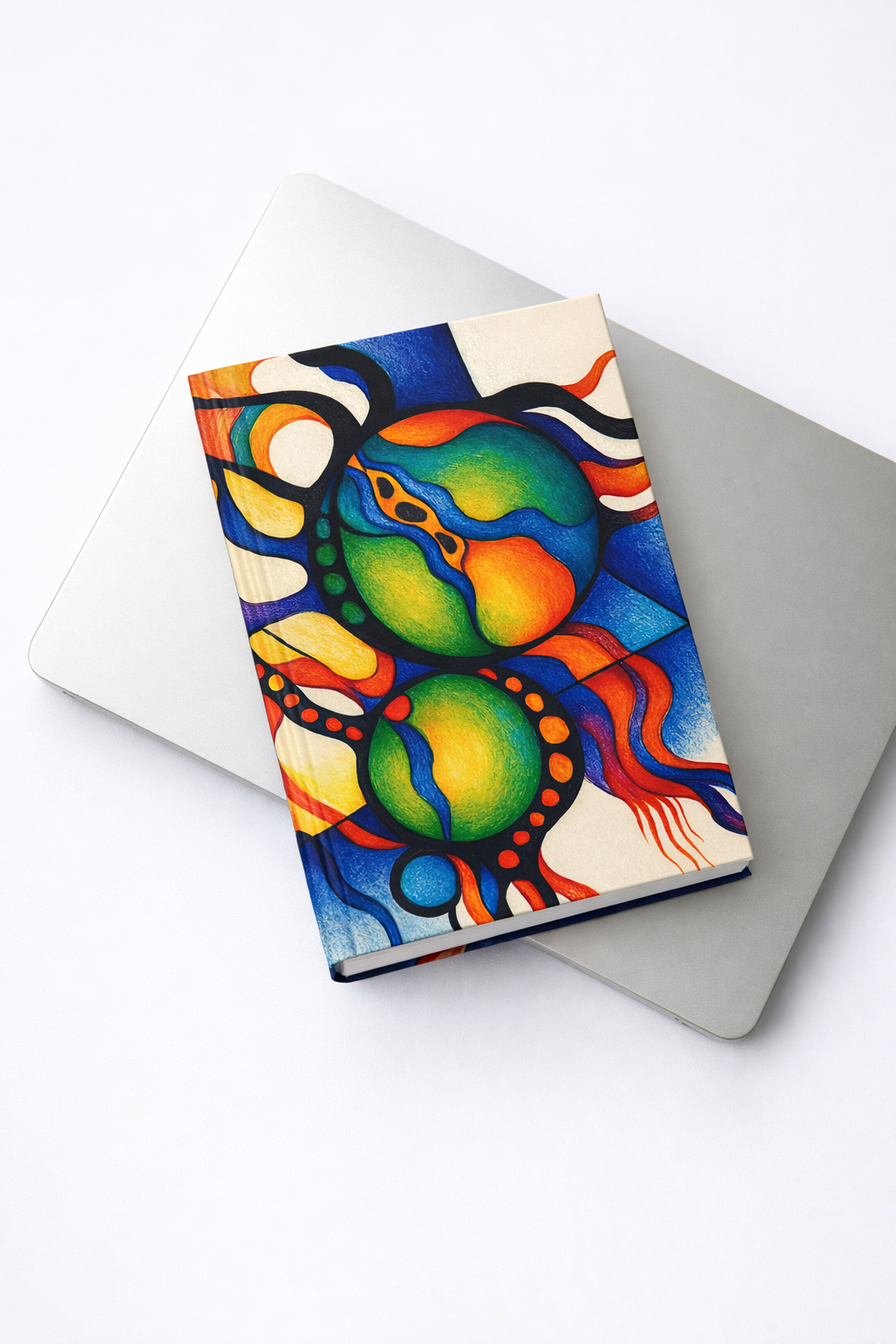 Abstract Color Shapes Notebook | Artistic Modern Journal Hardcover