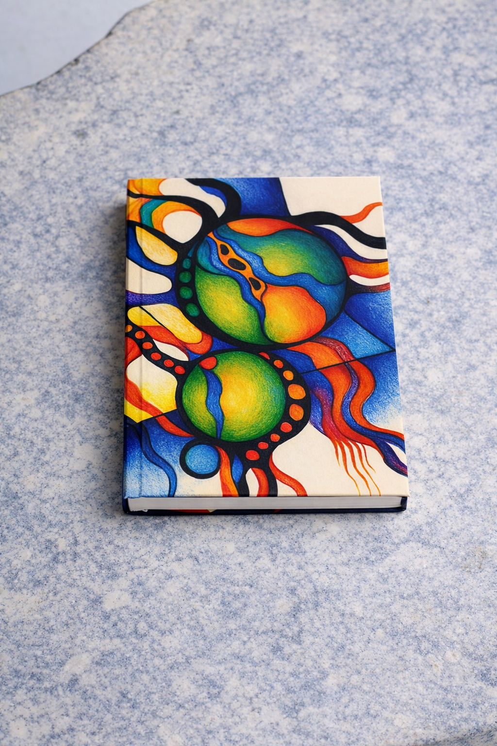 Abstract Color Shapes Notebook | Artistic Modern Journal Hardcover