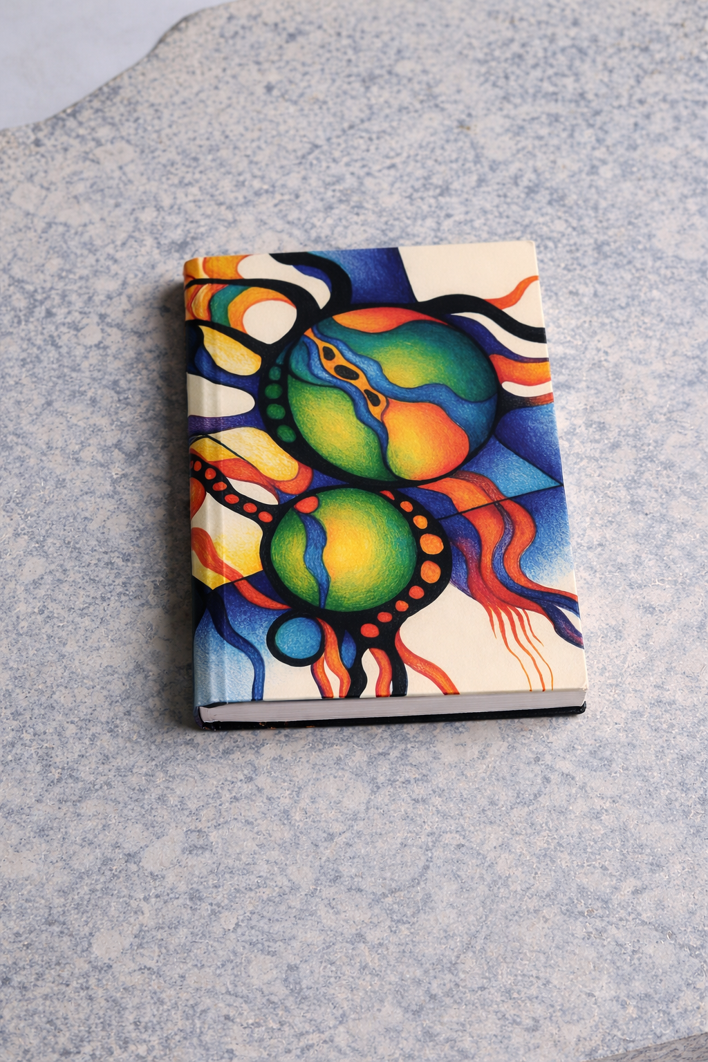 Abstract Color Shapes Notebook | Artistic Modern Journal Hardcover