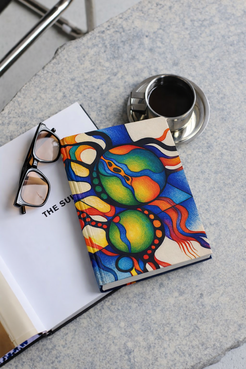 Abstract Color Shapes Notebook | Artistic Modern Journal Hardcover