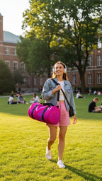 Vibrant Pink Duffel Bag | Abstract Gym & Travel Bag | Stylish Weekend Tote