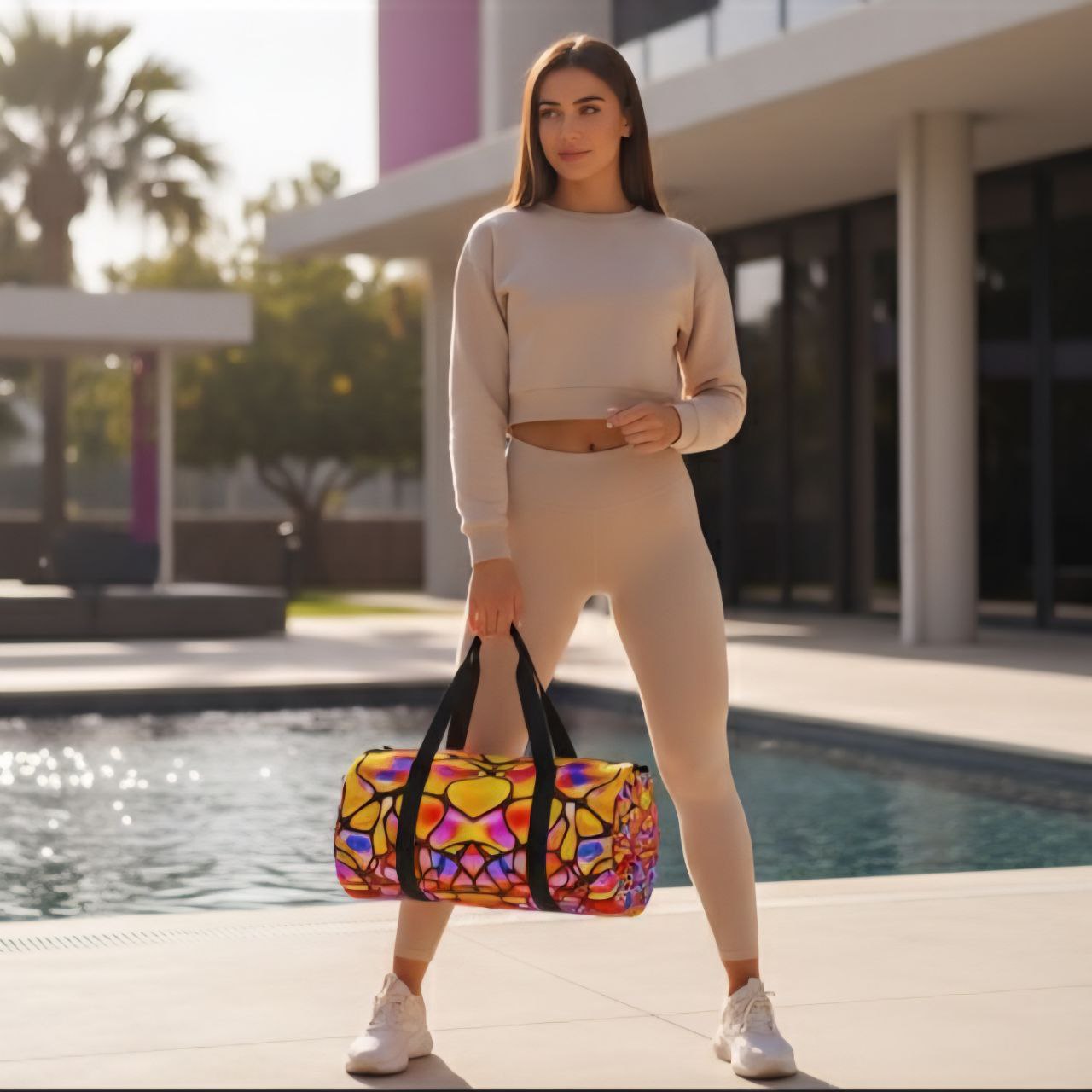 Colorful Pattern Duffel Bag | Vibrant Gym & Travel Weekender