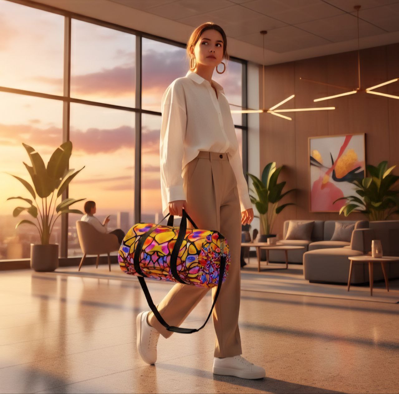 Colorful Pattern Duffel Bag | Vibrant Gym & Travel Weekender