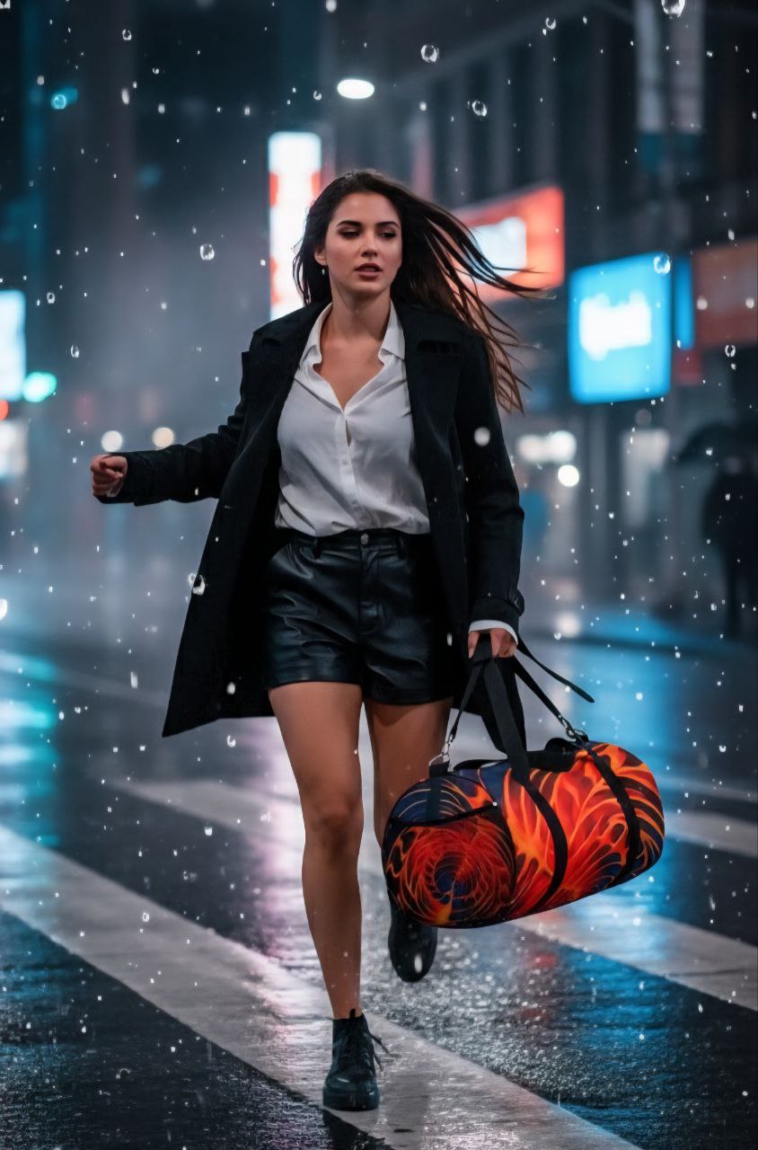 Fiery Abstract Duffel Bag | Bold Gym & Travel Bag