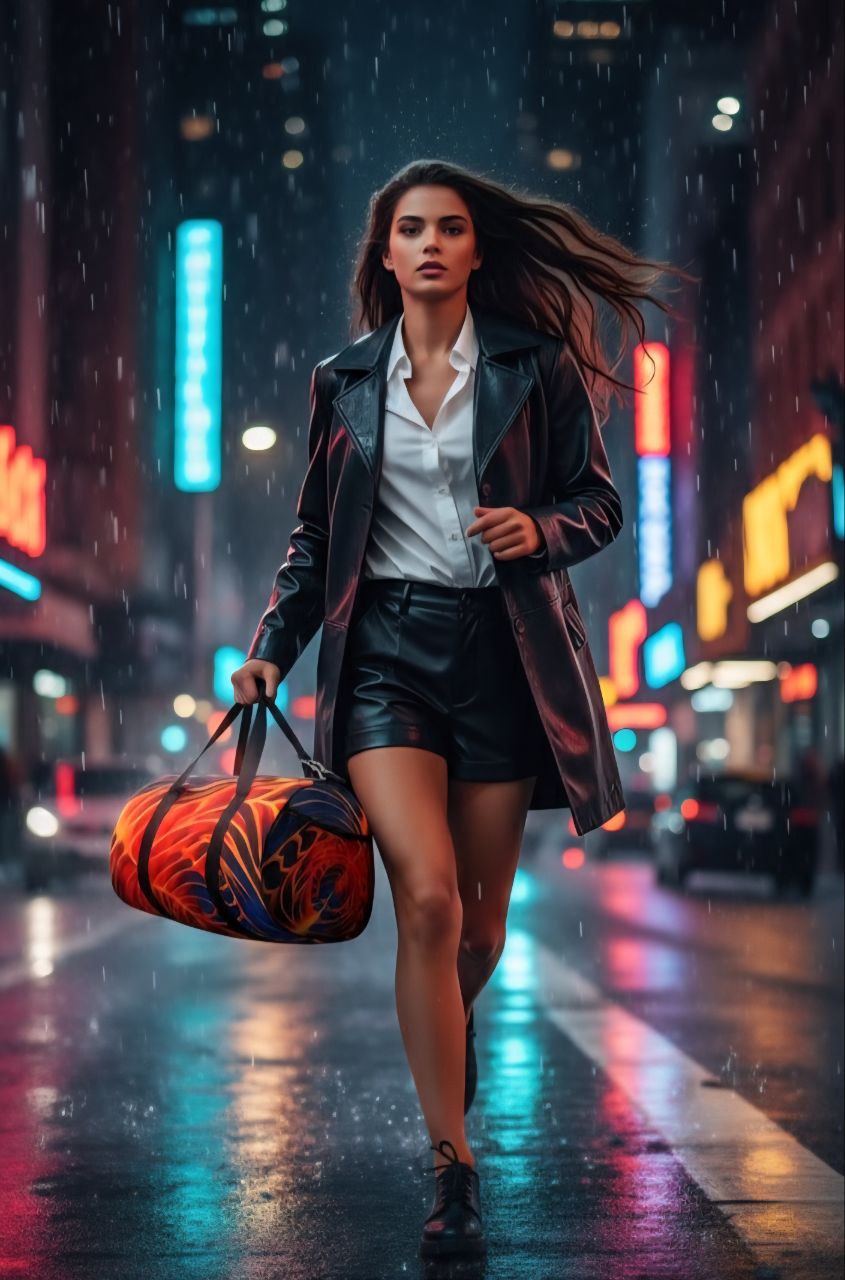 Fiery Abstract Duffel Bag | Bold Gym & Travel Bag