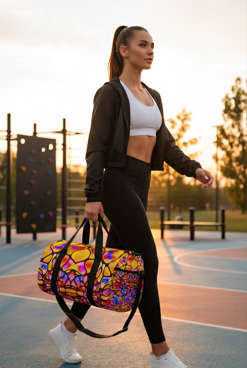 Colorful Pattern Duffel Bag | Vibrant Gym & Travel Weekender