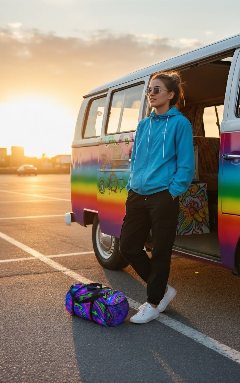 Colorful Psychedelic Duffel Bag | Eye-Catching Gym & Travel Bag