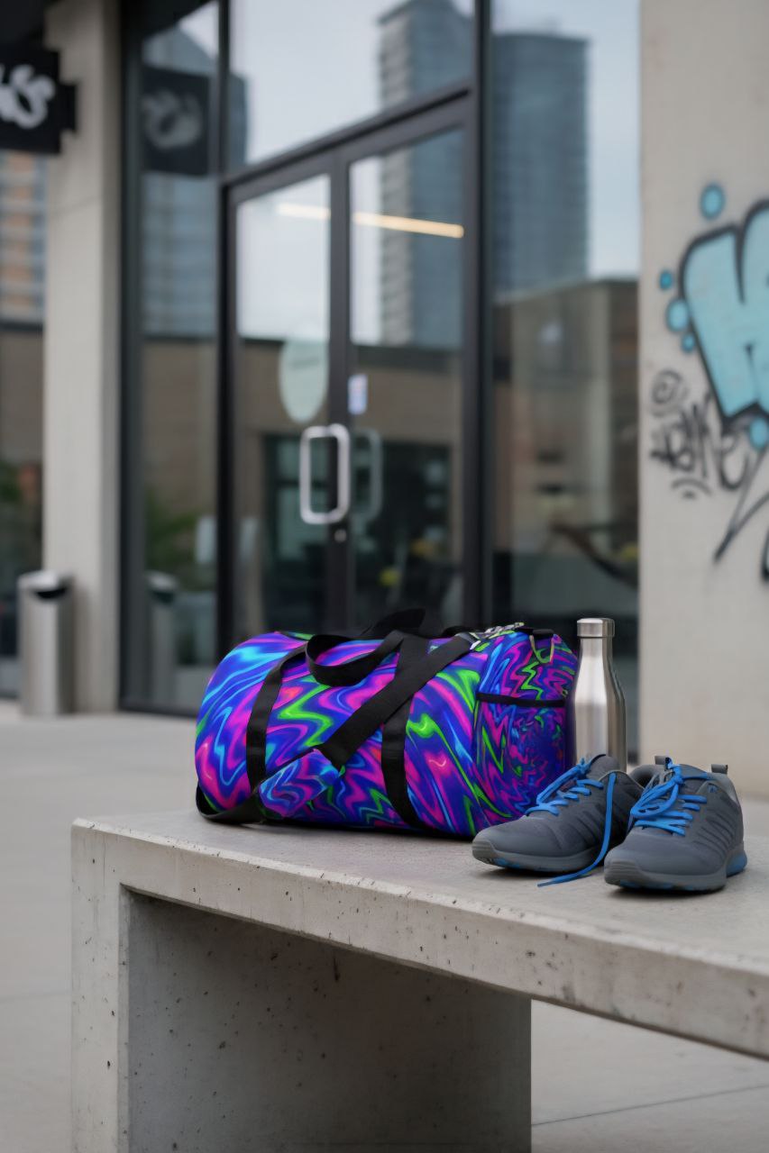 Colorful Psychedelic Duffel Bag | Eye-Catching Gym & Travel Bag