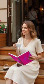 Hot Pink Abstract Spiral Notebook | Bold Aesthetic Journal