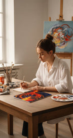 Fiery Spiral Notebook | Flame Abstract Aesthetic Journal