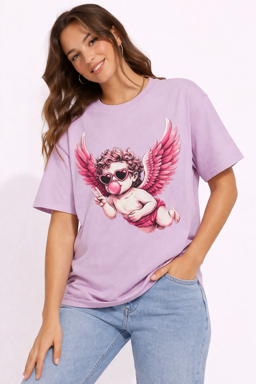 Cupid Angel T-Shirt | Cute Pink Valentine Graphic Tee