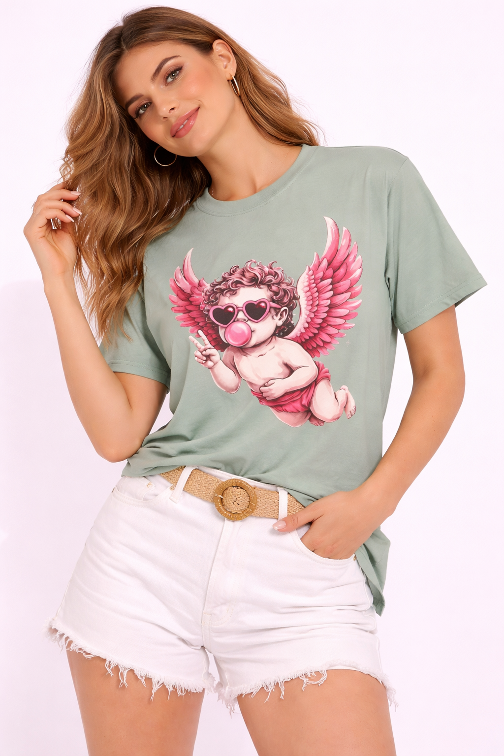 Cupid Angel T-Shirt | Cute Pink Valentine Graphic Tee