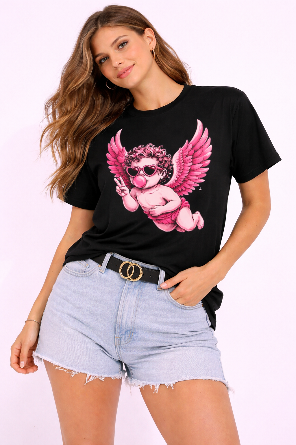 Cupid Angel T-Shirt | Cute Pink Valentine Graphic Tee