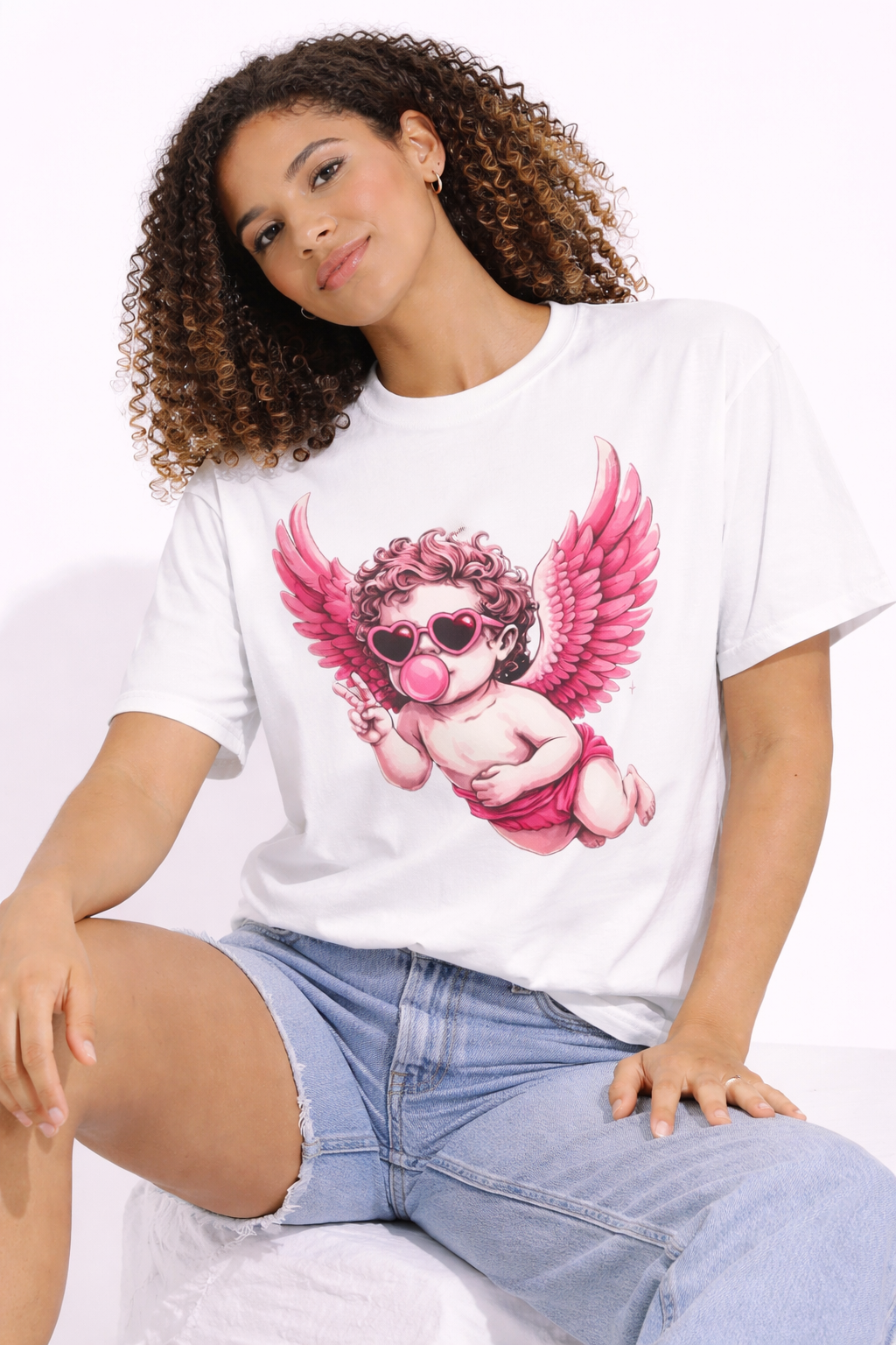Cupid Angel T-Shirt | Cute Pink Valentine Graphic Tee