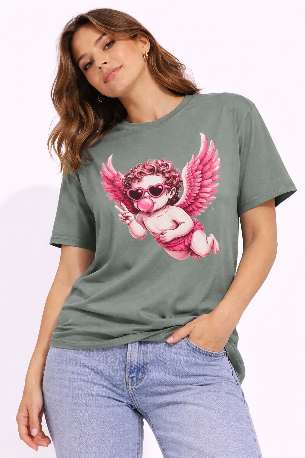 Cupid Angel T-Shirt | Cute Pink Valentine Graphic Tee