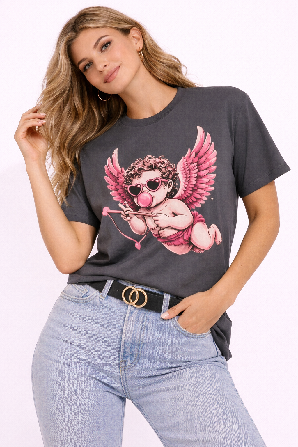 Cupid Angel T-Shirt | Cute Pink Valentine Graphic Tee