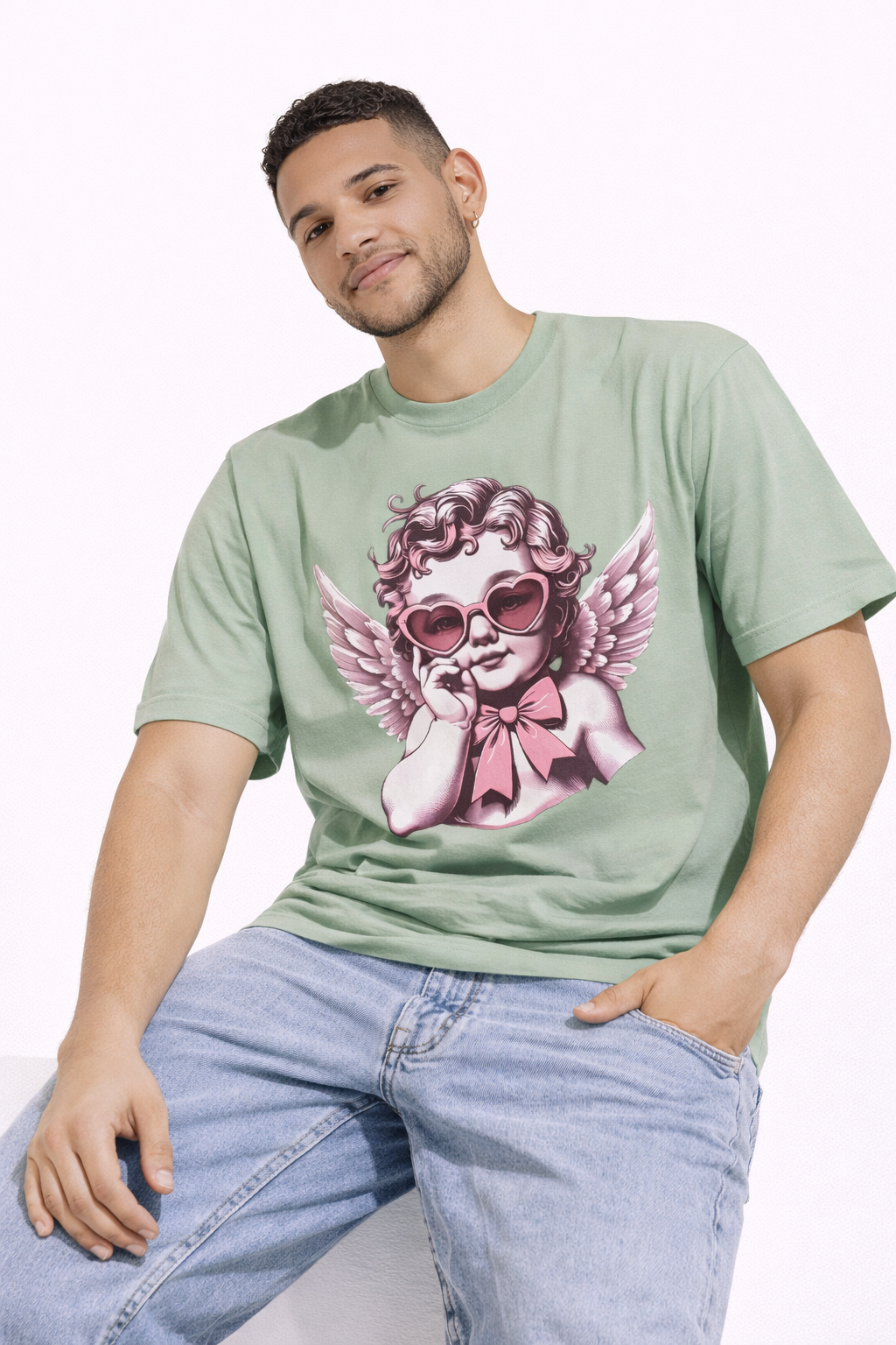 Cherub Heart Sunglasses T-Shirt | Cute Cupid Valentine Tee
