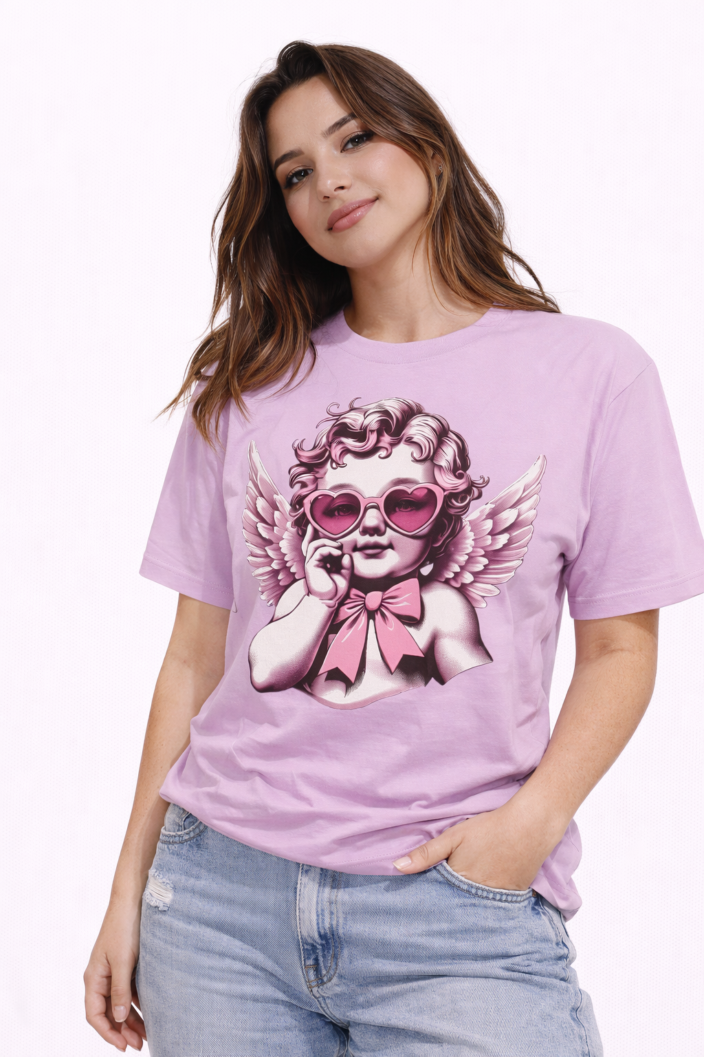 Cherub Heart Sunglasses T-Shirt | Cute Cupid Valentine Tee