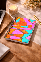 Vibrant Pop Abstract Notebook | Colorful Aesthetic Spiral Journal