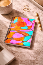 Vibrant Pop Abstract Notebook | Colorful Aesthetic Spiral Journal