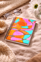 Vibrant Pop Abstract Notebook | Colorful Aesthetic Spiral Journal