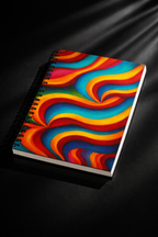 Retro Color Wave Notebook | Vintage Aesthetic Spiral Journal