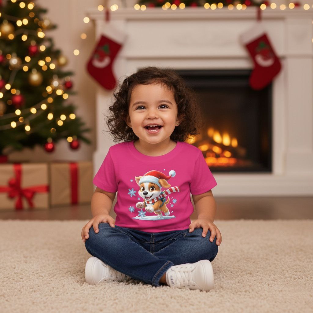 Cute Christmas Dog Shirt for Kids
