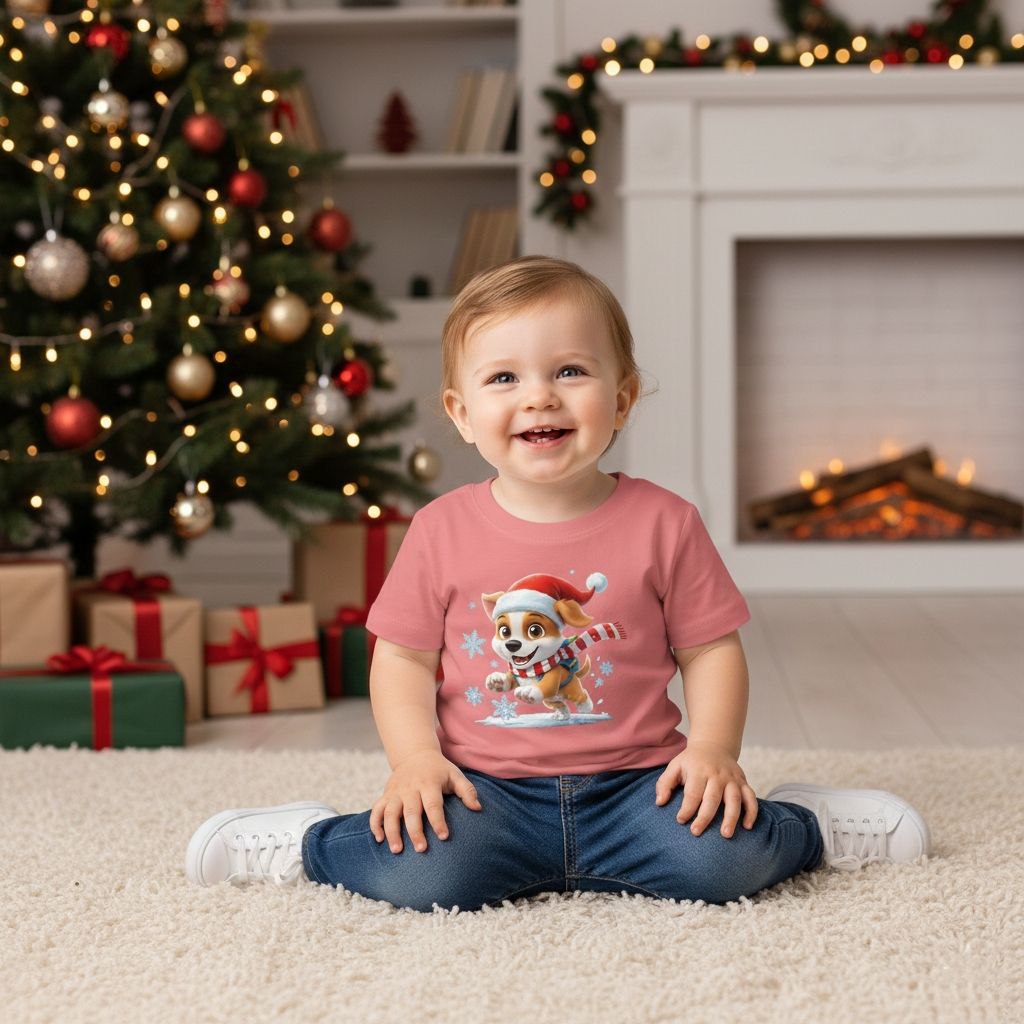 Cute Christmas Dog Shirt for Kids