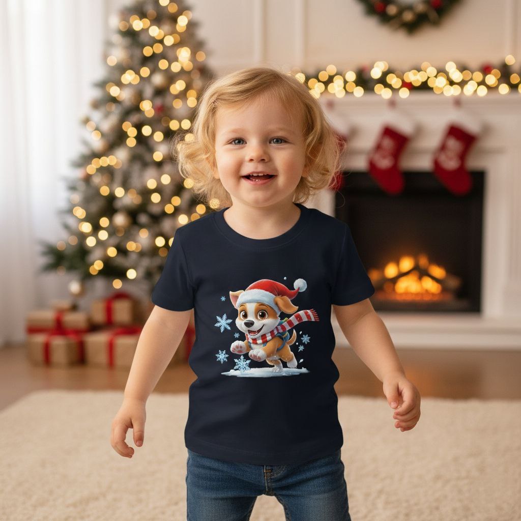 Cute Christmas Dog Shirt for Kids
