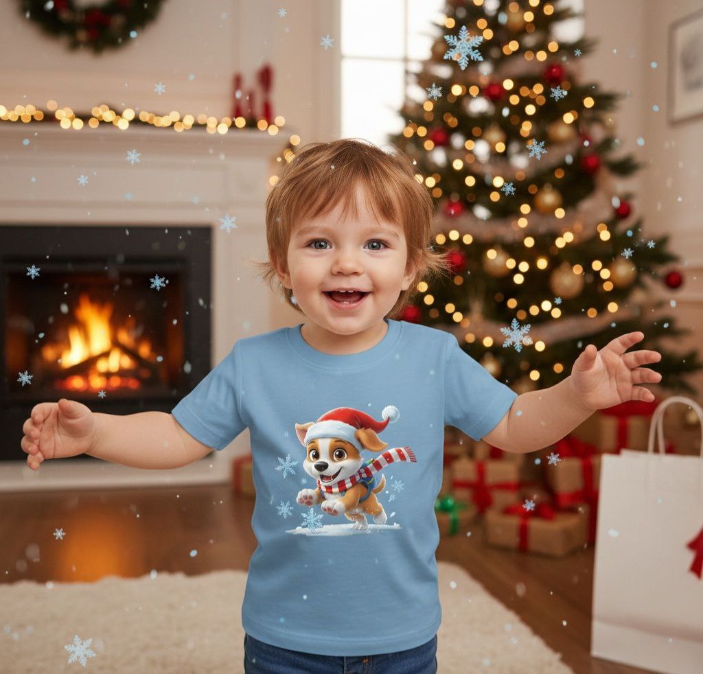 Cute Christmas Dog Shirt for Kids