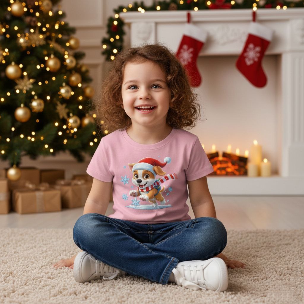 Cute Christmas Dog Shirt for Kids