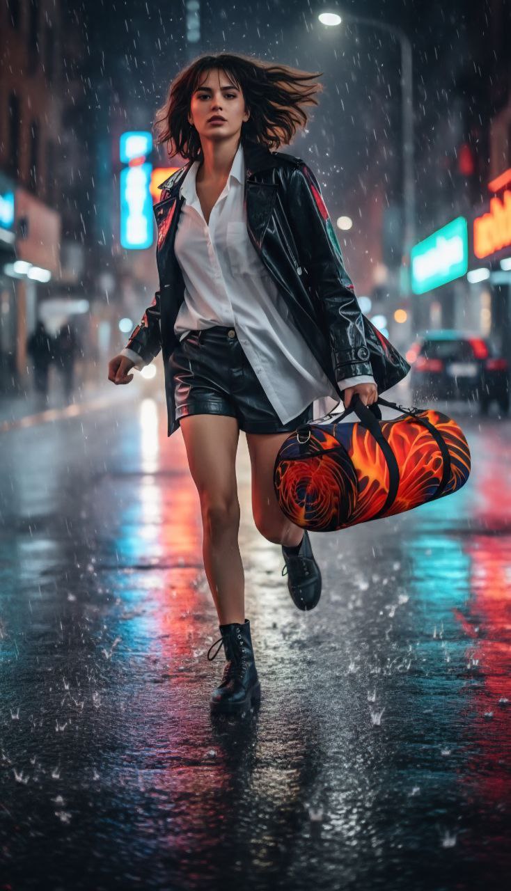 Fiery Abstract Duffel Bag | Bold Gym & Travel Bag