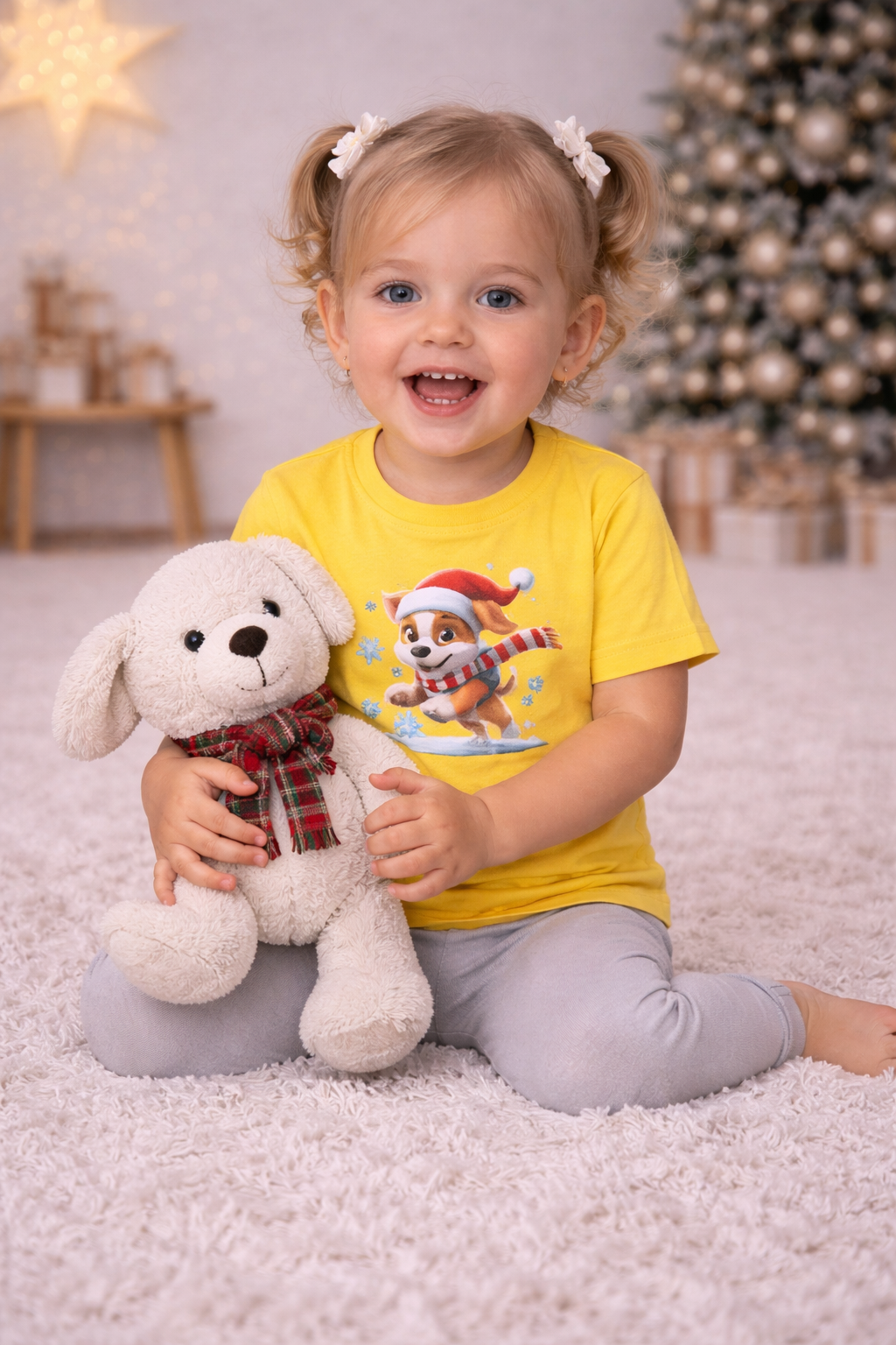 Cute Christmas Dog Shirt for Kids