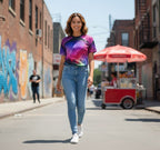 Cybernetic Mind T-Shirt | Neon Brain Sci-Fi AOP Tee