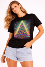 Colorful Christmas Tree T-Shirt | Neon Holiday Graphic Tee