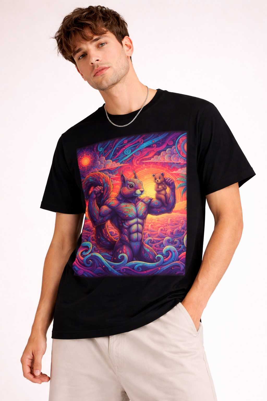 Muscular Squirrel T-Shirt | Funny Fantasy Animal Tee