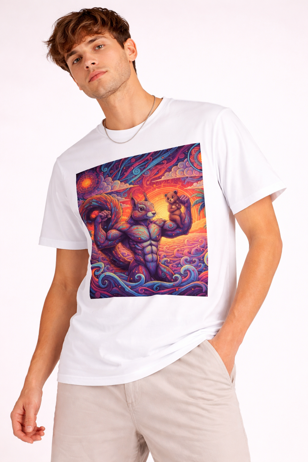 Muscular Squirrel T-Shirt | Funny Fantasy Animal Tee