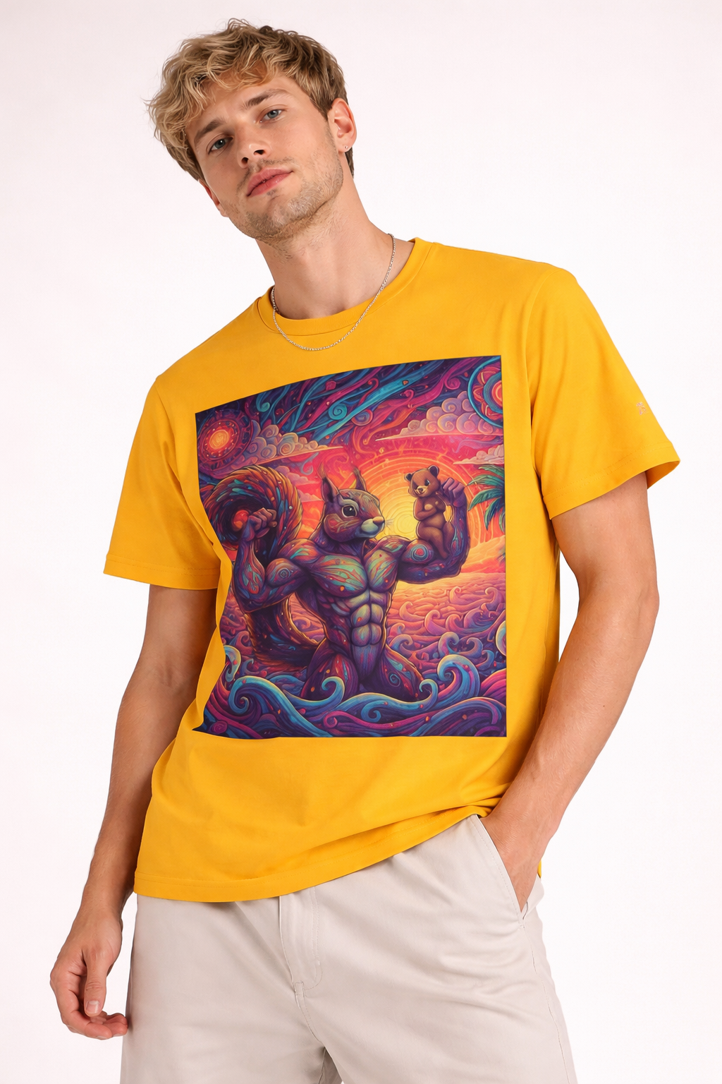 Muscular Squirrel T-Shirt | Funny Fantasy Animal Tee