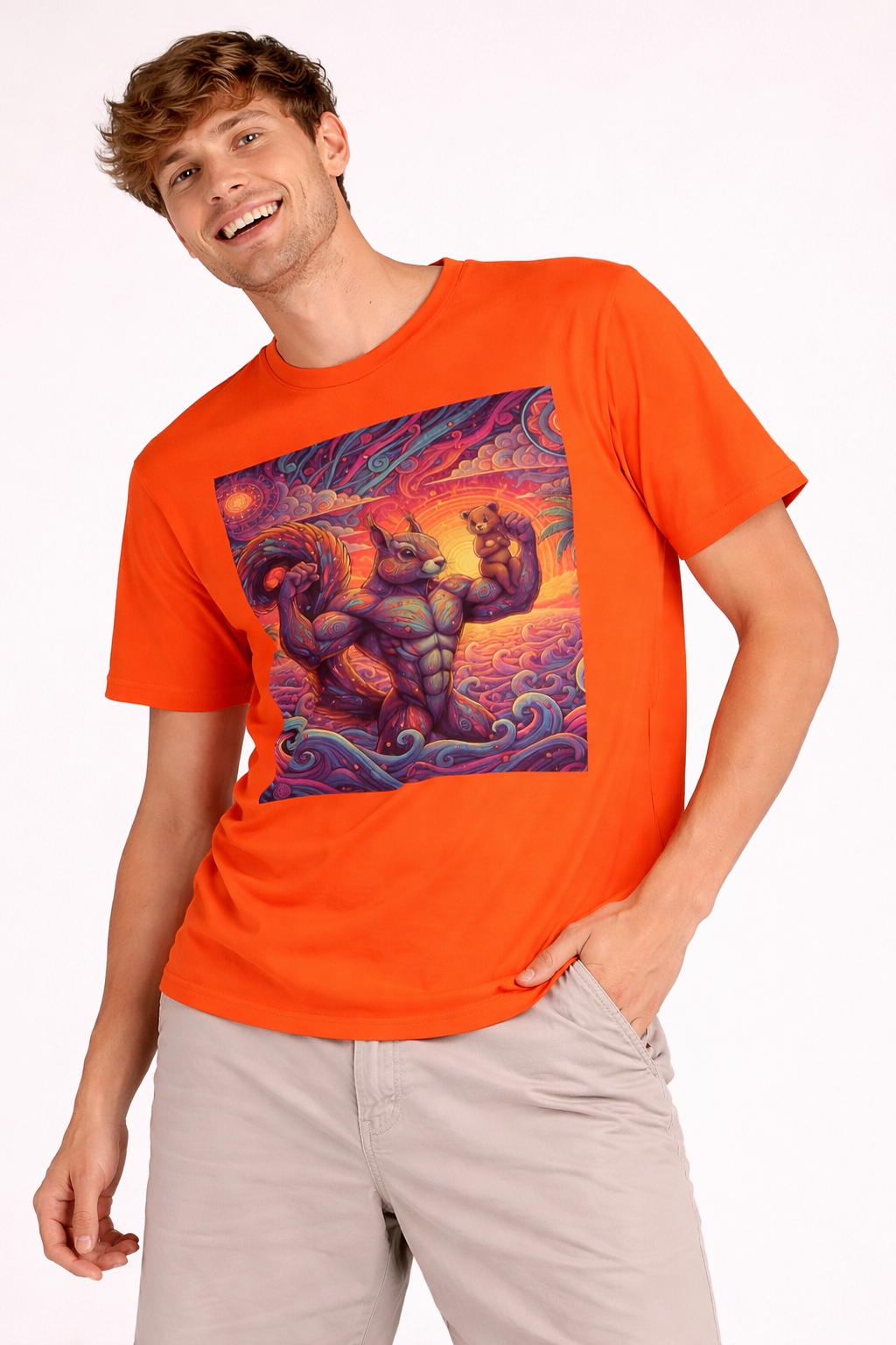 Muscular Squirrel T-Shirt | Funny Fantasy Animal Tee
