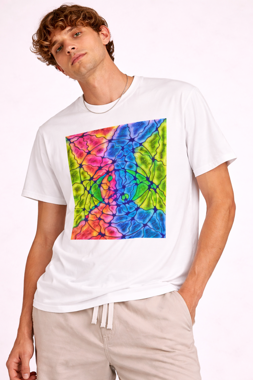 Colorful Tie Dye T-Shirt | Bright Abstract Pattern Tee