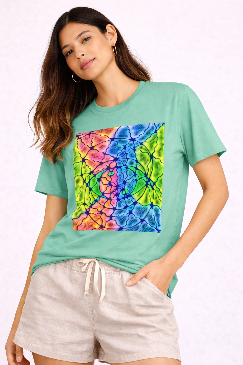 Colorful Tie Dye T-Shirt | Bright Abstract Pattern Tee