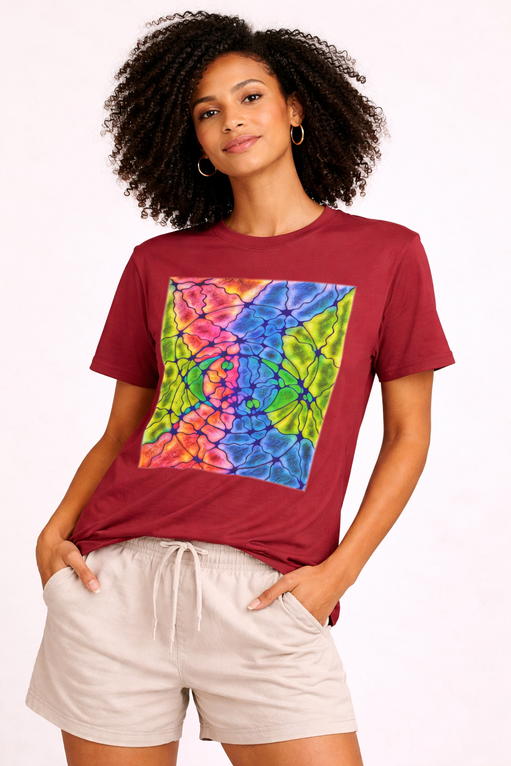 Colorful Tie Dye T-Shirt | Bright Abstract Pattern Tee