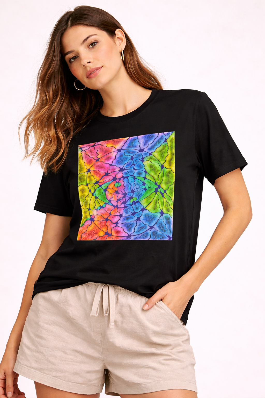 Colorful Tie Dye T-Shirt | Bright Abstract Pattern Tee