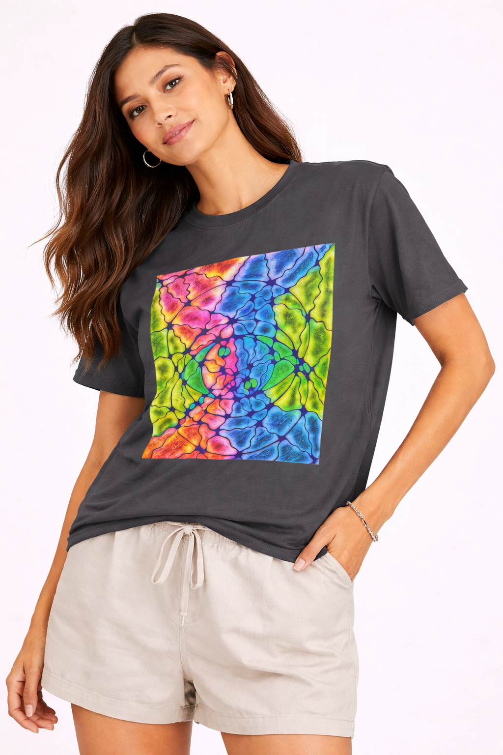 Colorful Tie Dye T-Shirt | Bright Abstract Pattern Tee