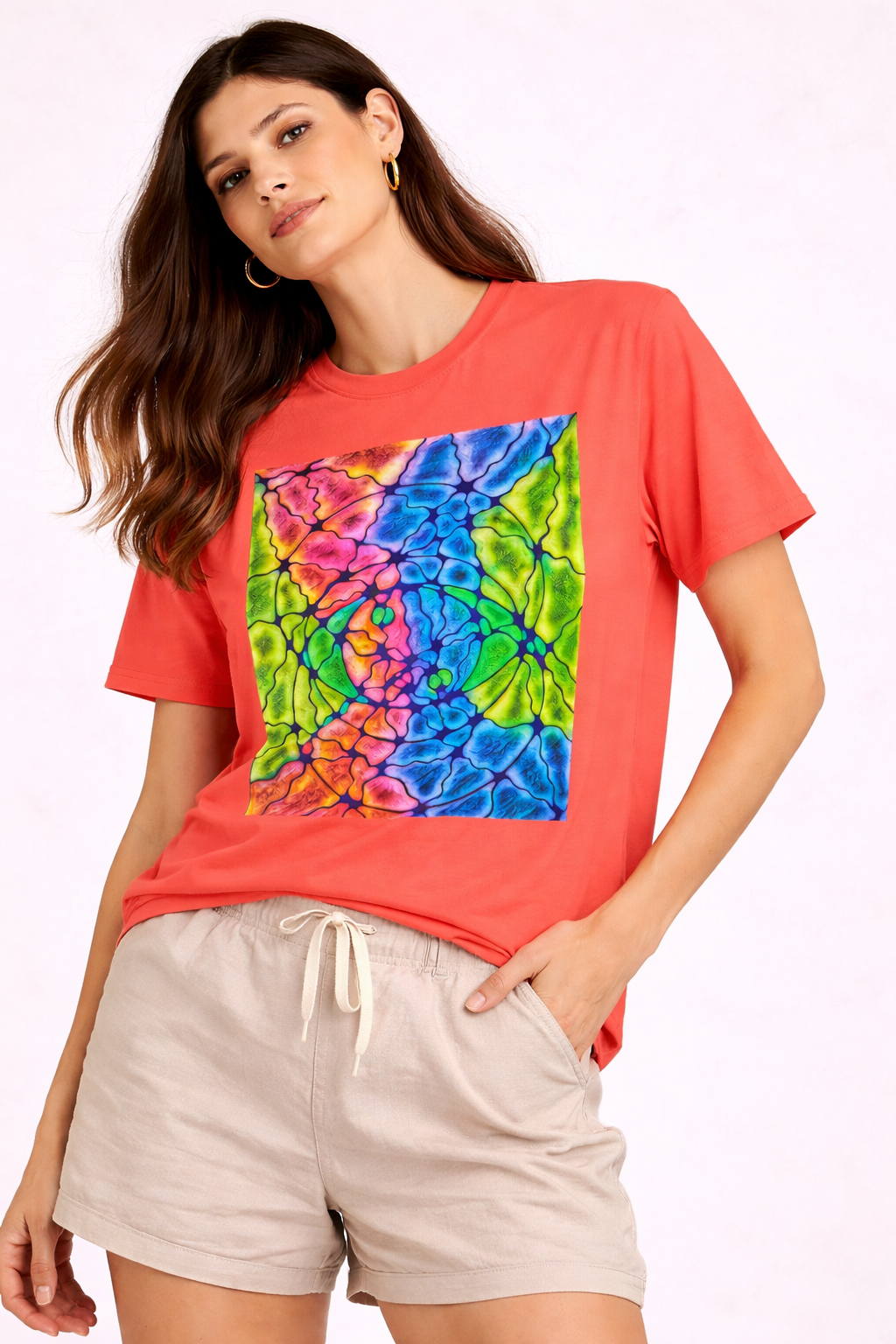 Colorful Tie Dye T-Shirt | Bright Abstract Pattern Tee