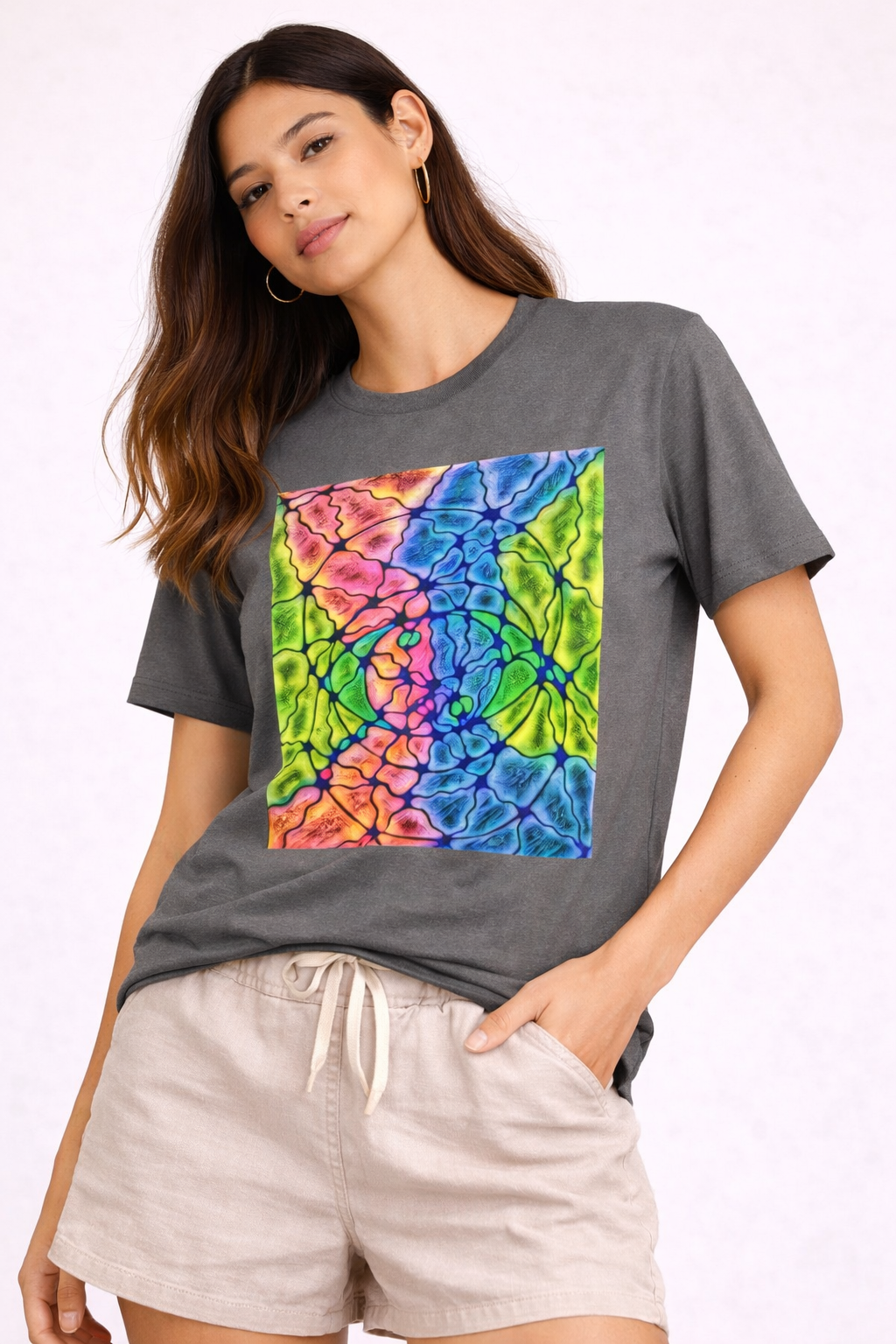 Colorful Tie Dye T-Shirt | Bright Abstract Pattern Tee