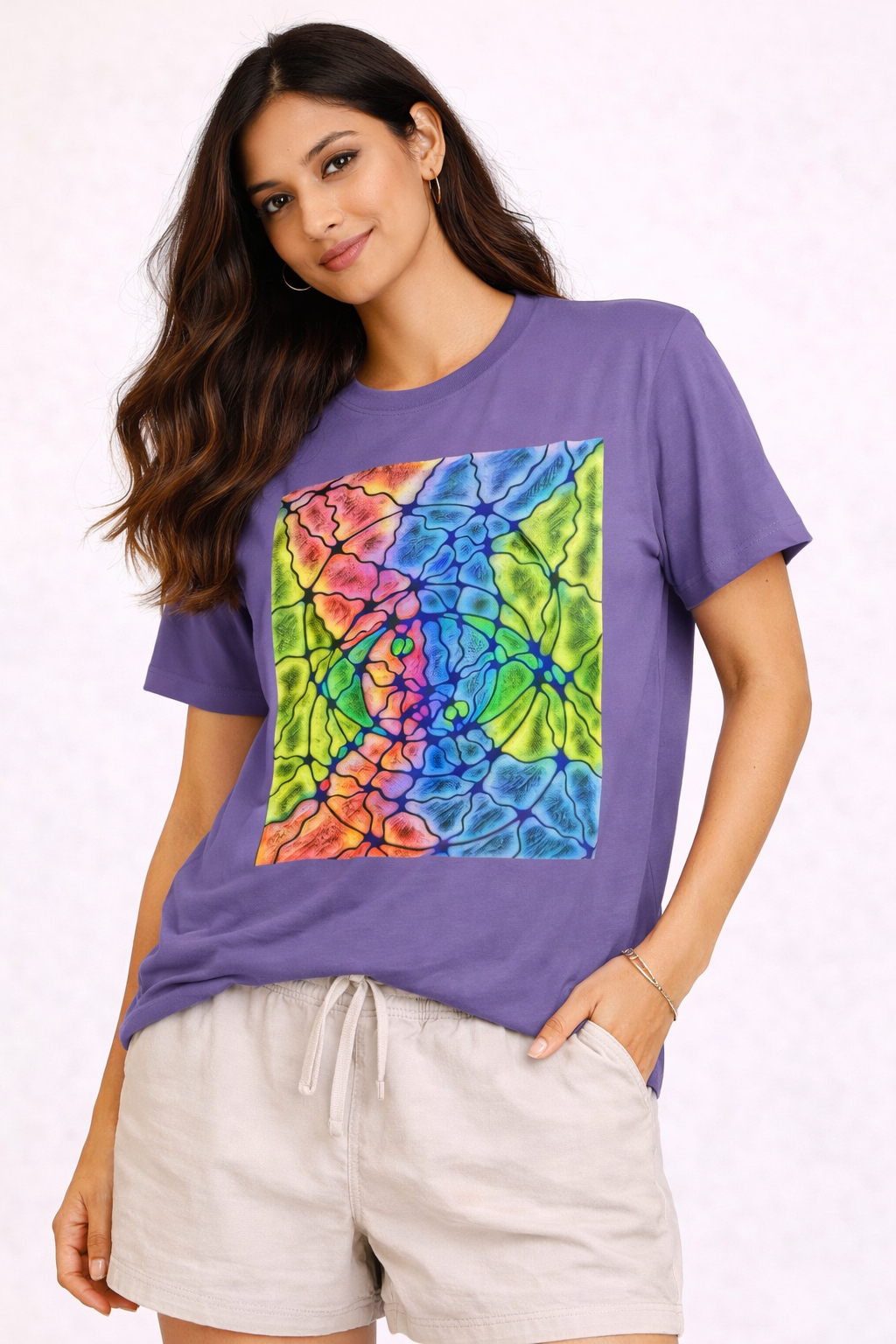 Colorful Tie Dye T-Shirt | Bright Abstract Pattern Tee